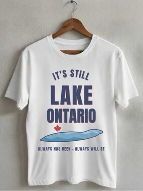 White Gildan Shirt Lake Ontario Graphic Tee